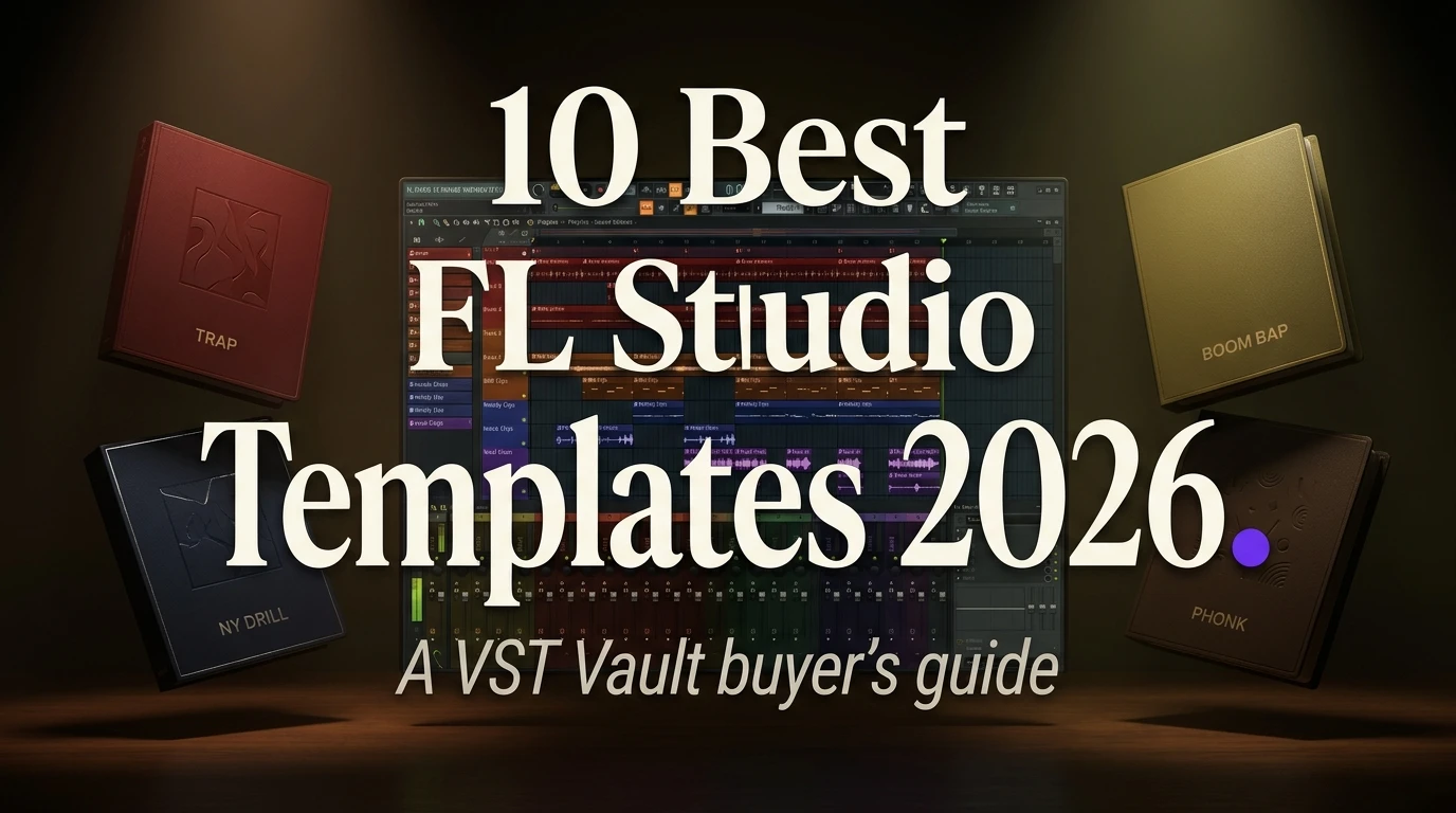 Best FL Studio templates 2026 — FL Studio Playlist view with trap, drill, hip-hop and phonk project sleeves