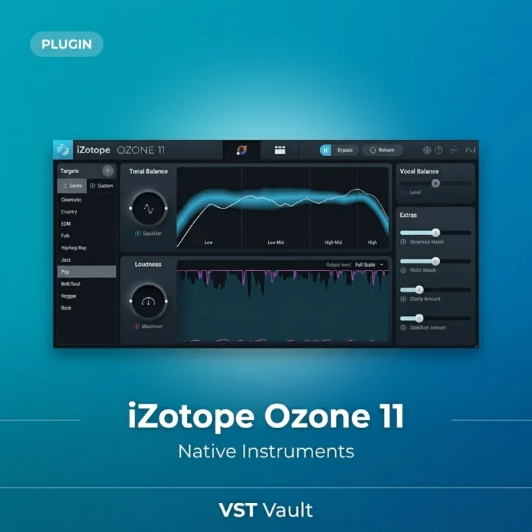 iZotope Ozone 11 AI mastering plugin suite interface with master assistant and Clarity module