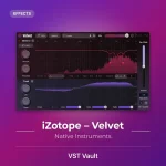 iZotope Velvet free tape-emulation plug-in product cover with retro tape recorder graphic