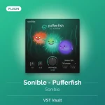 Sonible Pufferfish playful free creative-effects plug-in product cover with colourful character mascots