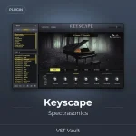 Spectrasonics Keyscape collector keyboards VST interface with grand piano model and patch browser
