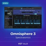 Spectrasonics Omnisphere 3 flagship synth VST plugin interface with Quadzone synthesis browser