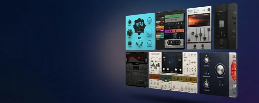 Collection of premium VST plugins and effects sold at VST Vault, including reverb, distortion and channel strip processors